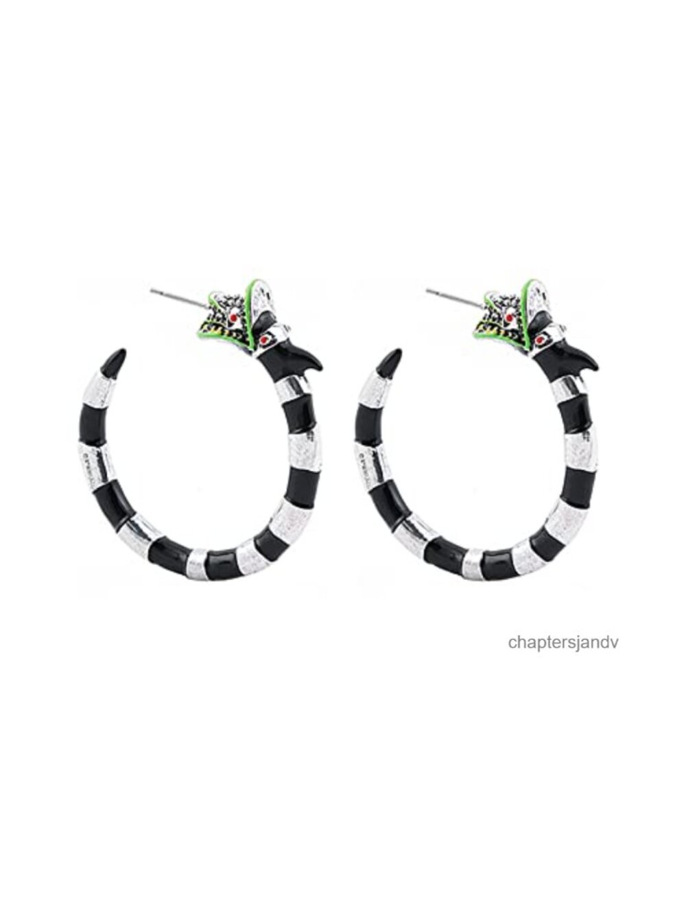 Coral Snake Hoop Earrings Zinc Alloy Cosplay Halloween Costume